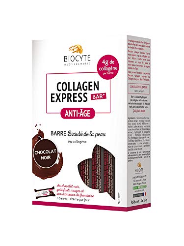 Biocyte Collagen Express - Barra de chocolate (6 unidades), color negro