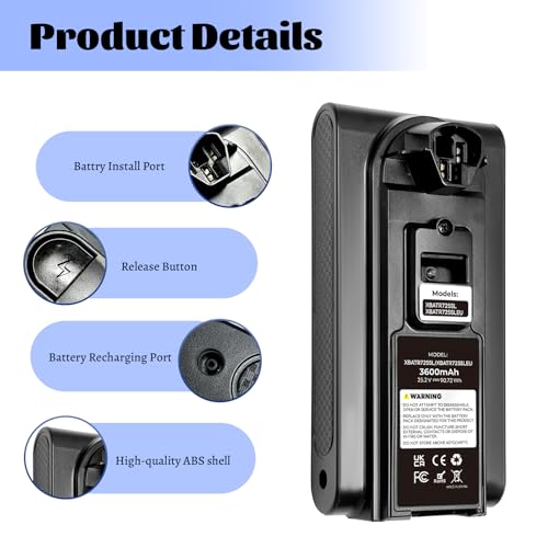 Batería de 3600 mAh XBATR725SLEU contra descargas en Shark 4