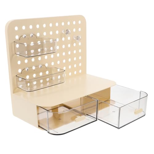Alipis Desk Pegboard Organizer with Slanted Insert Design Removable Storage Box for Easy Access Stylish Wall Mounted Stationery Organizer for Office Supplies and Home Desk Organization