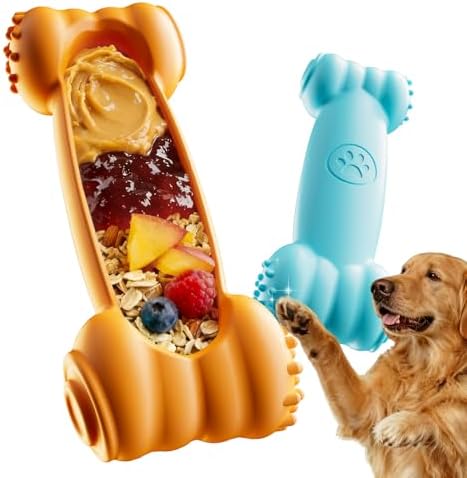 2-Pack Freeze Toys for Dogs Slow Feeder Lick Bone Indestructible ...
