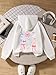 SOLY HUX Girl's Cute Hoodies Pullover Graphic Hooded Sweatshirts Long Sleeve Shirts Preppy Clothes White Bow 11Y