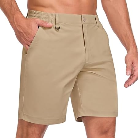 Zoofly Herren Golf Shorts Sommer Chino Kurze Hosen Elastischer Bund Cargohose Kurz für Herren Freizeithose Outdoor Männer mit Taschen - Produktbild