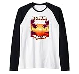 Photo Gallery stile retrò anni 80 tulum messico palma surf maglia con maniche raglan Photo Gallery stile retrò anni 80 tulum messico palma surf maglia con maniche raglan
