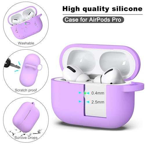 image for R-fun for AirPods Pro 2nd/1st Generation Case with Cleaner Kit,Soft Si