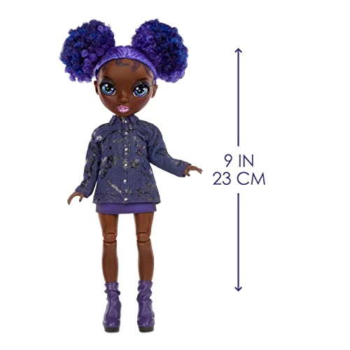 Muñeca Krystal Bailey Purple posable 9 pulg miniatura 3