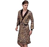 Dormez légèrement avec cette robe de chambre en kimono légère et confortable. Cette chemise de nuit est en satin, manches longues, col plat 