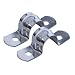 Produktbild JINXM 30 Stück 25mm U-Rohrschelle Edelstahl Rohrschelle Verbindungsring Schlauchschelle Karte Reitkarte Sattel Karte Schlauchverschluss für nachträgliche Befestigung von Kabeln und Rohren