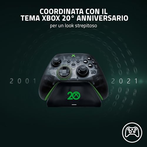 Base di Ricarica Rapida Universale per Xbox - Caricabatterie Rapido per controller Xbox (Ricarica Rapida, Compatibilità Universale, Sistema a Contatto Magnetica) 20th Anniversary Ed. - Controller - Immagine 2