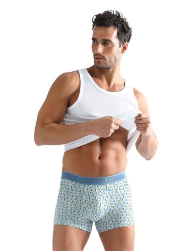 Image of U.S. Polo ASSN. Men PT005 Cotton Modal Printed Premium Underwear Trunks -Pack of 1