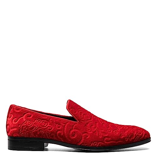 Stacy Adams Saunders Velour Slip-On Red 13 M by Stacy Adams - Image 3