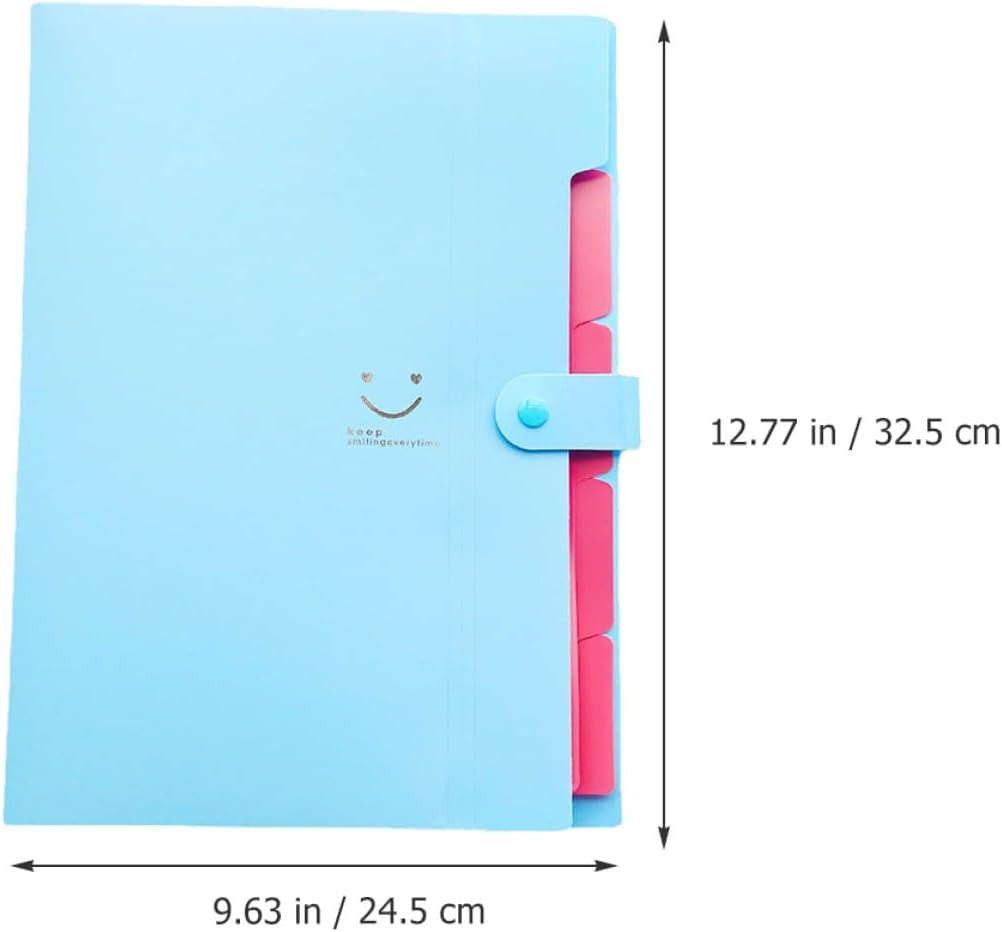 BETOOKY 10pcs A4 Expanding Accordion File Folder Multi-Layer Plastic Document Organizer Reusable Document Storage Bag for Office and School Filing Random Color