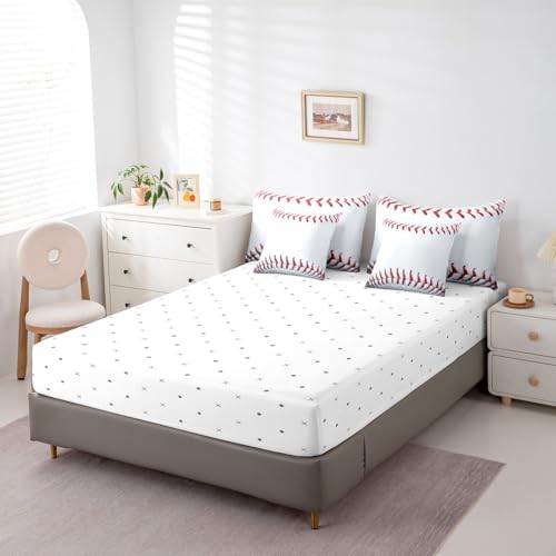 Image of Feelyou Baseball Comforter Set King Size Kids Boys Girls 7 Piece