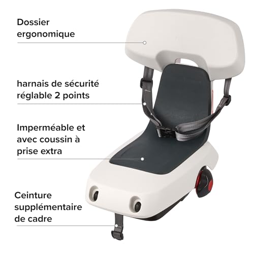 POLISPORT 8636100011 - Siège arrière Guppy Junior pour vélos avec Roues de 26' à 29' adapté aux Enfants d'un Poids Maximum de 35 kg avec ancrage sur Le Porte-Bagages Cool Gris Clair/Foncé – vue 6