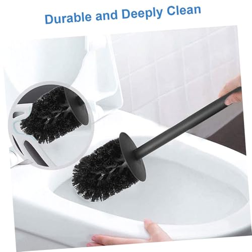Brosse de nettoyage pour WC COLLBATH anti-odeur avec support élégant design noir - 4