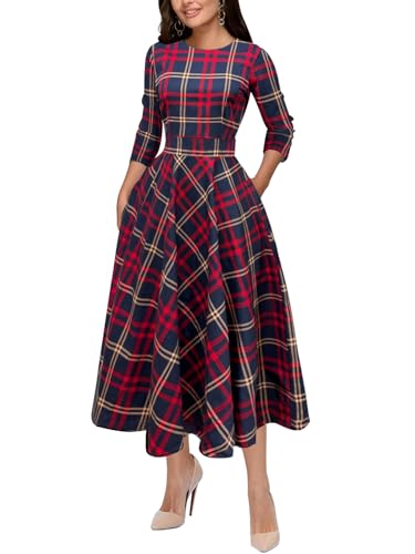 Image of Simple Flavor Women's Vintage Dress Sleeveless O-Neck Party Cocktail Dress