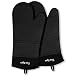 Vou Tiger - Guantes de Silicona para Horno, Guantes Flexibles para Horno Resistentes al Calor, Guantes de Cocina Impermeables para cocinar a la Parrilla, 1 par, Color Negro