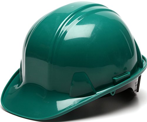 Pyramex Safety Green Cap Style 6 Point Ratchet Suspension Hard Hat