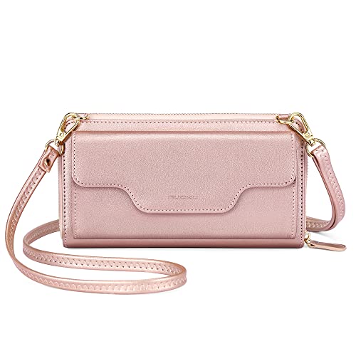 Image of nuoku Small Purse for Women, RFID Blocking Wristlet Wallet, Crossbody Clutch with Cell Phone Pocket