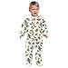 Emelivor Berry Winter Leaf Baby Newborn One-Piece Clothes Long Sleeve Footed Pjs for Girls Boys Kids