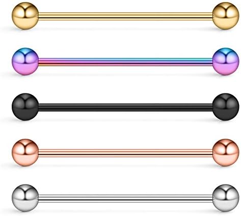 14G Stainless Steel Industrial Barbell