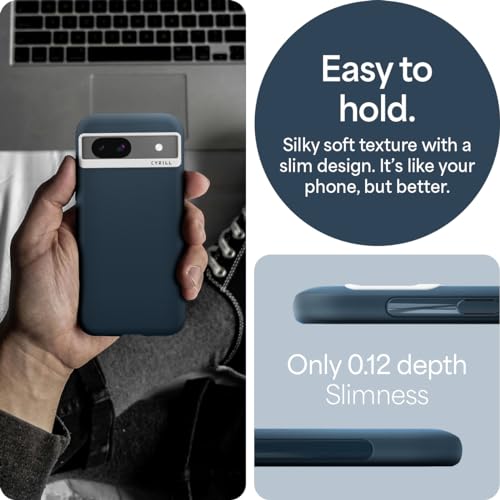 Image of Spigen Cyrill UltraColor | Google Pixel 8a Case | Blue Pixel 8a Back Cover | TPU+Poly Carbonate - Deep Sea