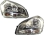 Garage-Pro Headlight Assembly Compatible with 2005-2009 Hyundai Tucson Halogen, with Clear Turn Signal Light, Set of 2, Driver and Passenger Side, Clear Lens
