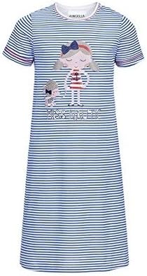 Amazon ヨーロッパブランド お肌にやさしい100 コットンネグリジェ 可愛いトイプードルと女の子 身長104 着丈64 身幅66 エコテックス認証付 パジャマ 通販