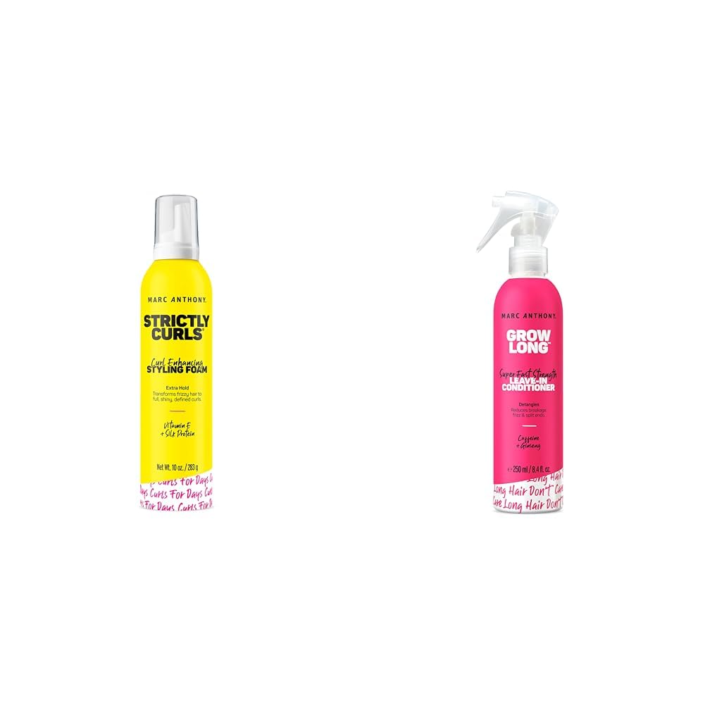 Marc Anthony Strictly Curl Enhancing Styling Foam & Leave-In Conditioner Spray & Detangler