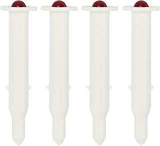 Basic Plastic Pop-up Poultry Thermometer 4Pcs Turkey Temperature Meters Disposable High-Temperature Resistance Portable Picnic Barbecue Thermometers Timers White