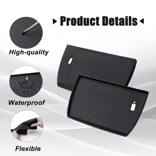 JKCOVER Center Console Wireless Charging Protective Non-Slip Mat Compatible with 2025 Subaru Forester Interior Accessories Waterproof Silicone Protection Pad Black（Not for 2026） by JKCOVER - Image 8