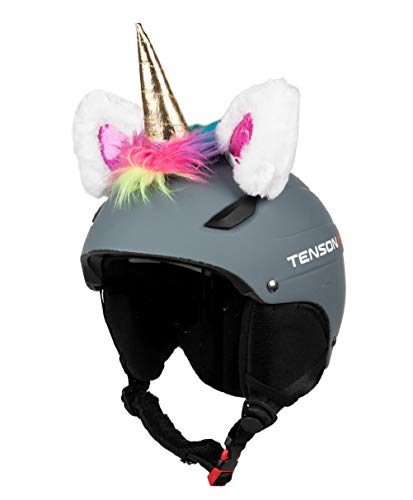 Hoxyheads Skihelm-Ohren Einhorn Unicorn weiß Regenbogen
