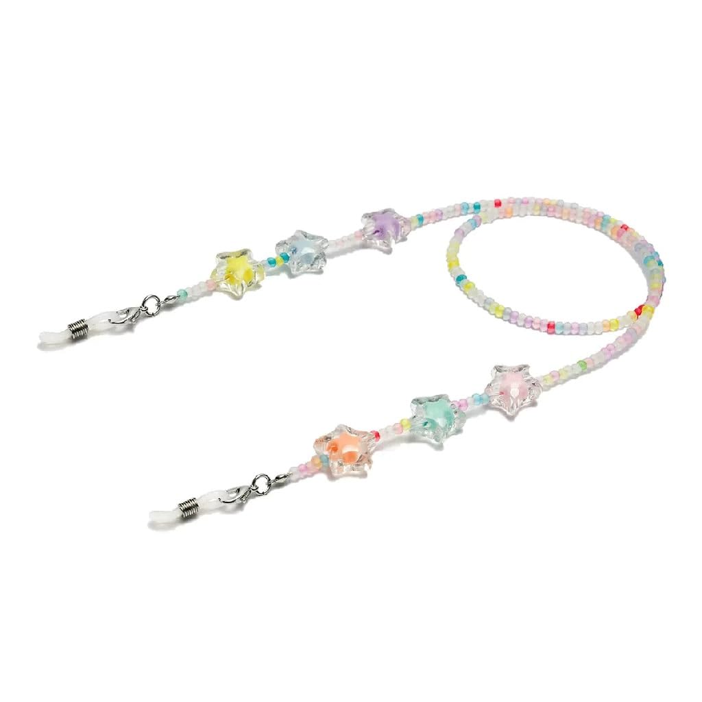 Cadena de Gafas for Colgar en el Cuello, Gafas Transparentes, Cuerda acrílica, Cadena Colgante for Mujer(3-Pack)