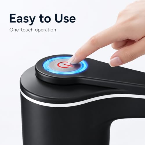 Image of Sulfar Automatic Water Dispenser Pump - USB Rechargeable Electric Mini Water Pump for 20 Litre Bottle Can, Portable Drinking, Black