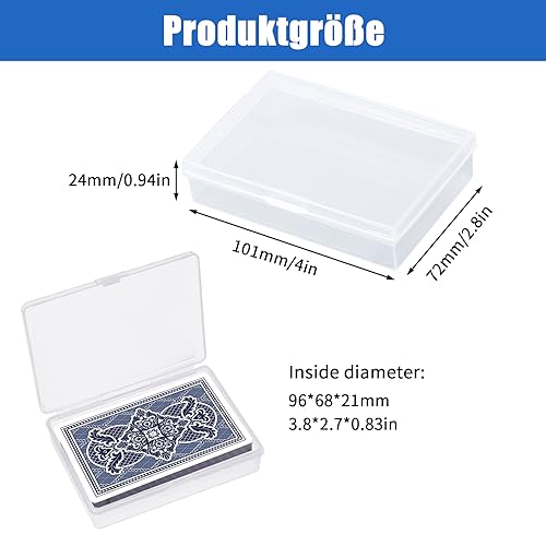 Pack of 10 Playing Cards Box, Collectible Card Case, Storage Box, Transparent Plastic Playing Card Box - Image 2
