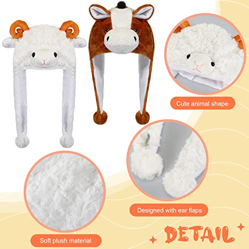 image for Newcotte Animal Hats Set, 6 Pcs Kids Costume Hats Including Horse, She