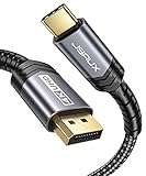 🎅【Cable multifunción USB C a DisplayPort】 El cable JSAUX USB C a DisplayPort le permite transferir videos y contenido de alta calidad desde su tableta, computadora portátil o computadora de escritorio USB-C (compatible con Thunderbolt 3) a cualquier monitor con DisplayPort. Una solución ideal para conectar un dispositivo USB-C a monitores habilitados para DisplayPort para mostrar video y audio.
