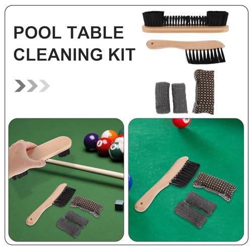ROMISBABA Pool Table Cleaning Brush Set with Felt Brush and Billiards Cleaning Tool Snooker Table Accessory Care and Maintenance - Image 3