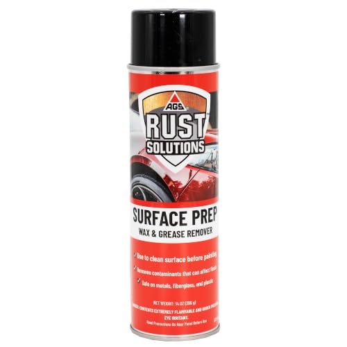 AGS RUST SOLUTIONS Surface Prep Aerosol Cleaner for Any Paint, 14oz, All Surface Paint Prep, Wax and Grease Remover, Easy Spray Surface Prep Cleaner, Ensure Flawless Surface Preparation