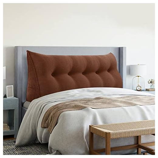 VERCART Wedge Headboard Pillows Bed Wedge Pillow Headboard Wedge Pillow Triangle Pillow Wedge Daybed Pillows Bolster Pillow Headboard with Removable Cover Coffee Queen