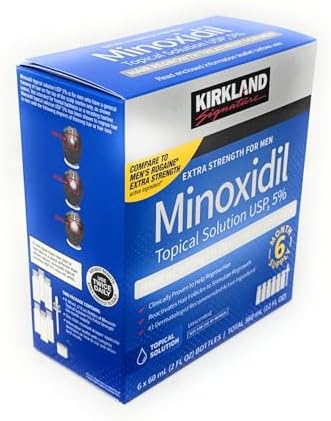 Kirkland Signature Minoxidil Topical Solution USP 5%, Extra Strength Hair Regrowth Treatment for Men, 6 Months Supply - 1