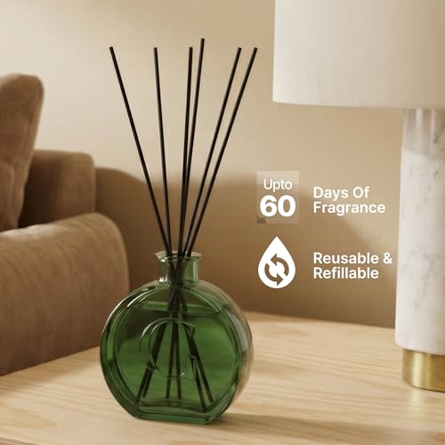 Image of Reed Diffuser Set | Energies Aromatherapy - Pine, Citrus & Aqua | 100 ml with 6 Fiber Reed Sticks | Long-Lasting Home Fragrance (Up to 60 Days) | Air Freshener for Room, Bedroom & Bathroom