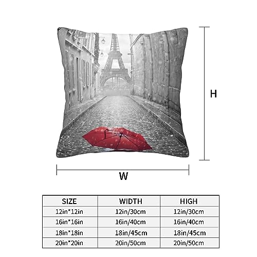 Housse de coussin Tour Eiffel rouge 50x50 cm BAFAFA - 6
