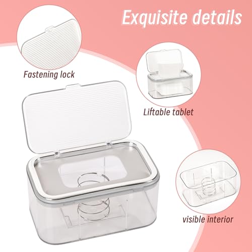 Image of Flenpptly Baby Wipes Dispenser, Large Capacity Wipe Holder, Silver | Wipes Container for Bathroom Keep Wipes Fresh & Easy to Open