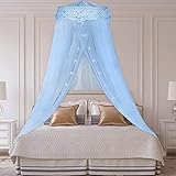 ✿【Anwendbare Szene】Der Saum ist breit und eignet sich für Betten unterschiedlicher Größe. Zum Beispiel Kinderbetten, Einzelbetten, Doppelbetten. Moskitonetze können Insekten, Fliegen und Mücken blockieren und so die Schlafqualität verbessern.