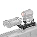 NECARL Tactical Group Type HY Mount Red Dot Riser Mount Laser Combo Adapter Mount Base Picatinny Rail Riser Scope Mount for T1 T2 Optic Scope Sight Holographic (BK)