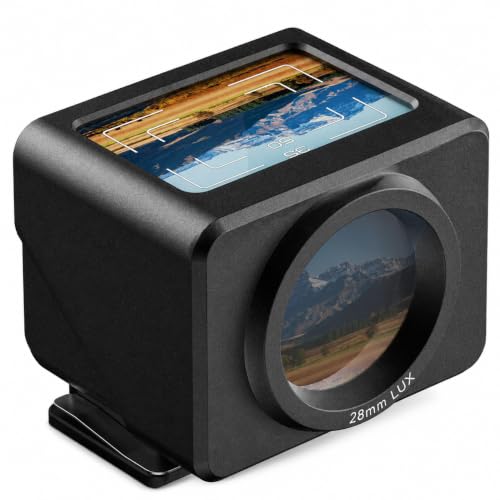 Visor óptico de cámara 28mm ajustable con líneas de marco 35mm y 50mm