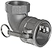 Dixon 200D-90AL Aluminum Type D Cam and Groove Hose Fitting, 90 Degree Elbow, 2" Socket x 2" NPT Female