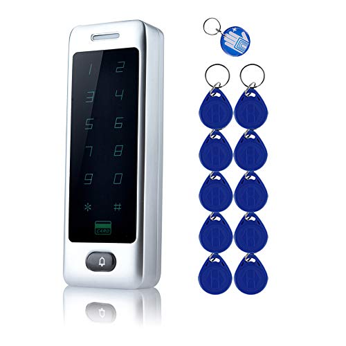 Wasserdicht Zugang Controller Touch Metall Tastatur Tür Lock System C40 Silber RFID-Kartenleser + 10 TK4100 Schlüsselanhänger