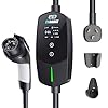 EVDANCE Level 2 EV Charger 24Amp 240V - NEMA 10-30P Charging Station, 25FT Cable for Home/Garage, J1772 Electric Vehicles & Adjustable Current (10-24A) (for J1772(Non-Tesla Evs), NEMA 10-30 Plug)