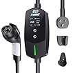 EVDANCE Level 2 EV Charger 24Amp 240V - NEMA 10-30P Charging Station, 25FT Cable for Home/Garage, J1772 Electric Vehicles & Adjustable Current (10-24A) (for J1772(Non-Tesla Evs), NEMA 10-30 Plug)
